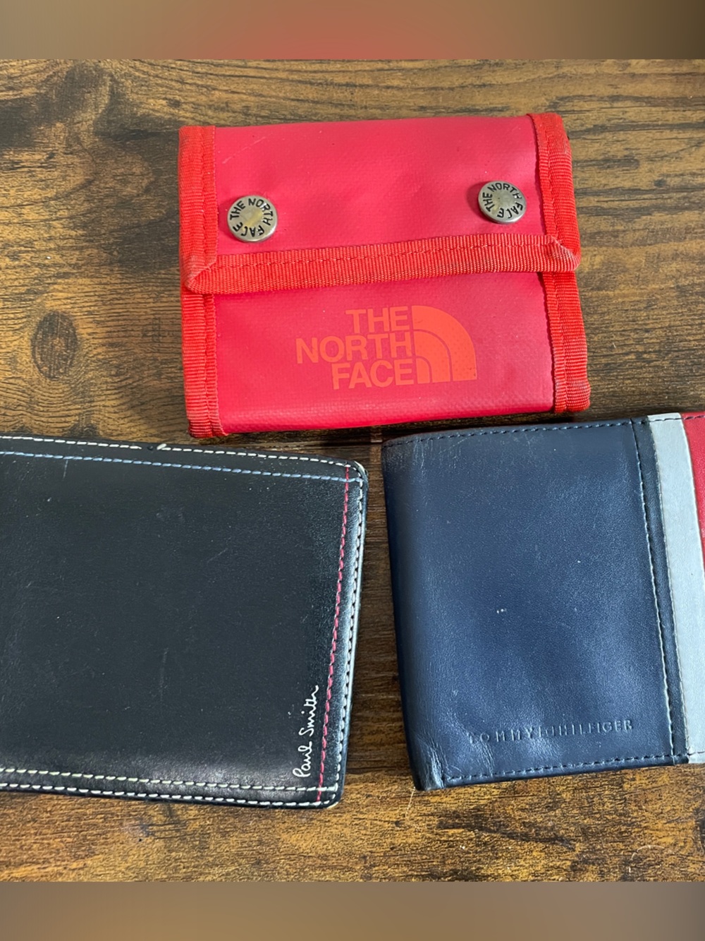 The North Face Red Nylon Snap Card Holder